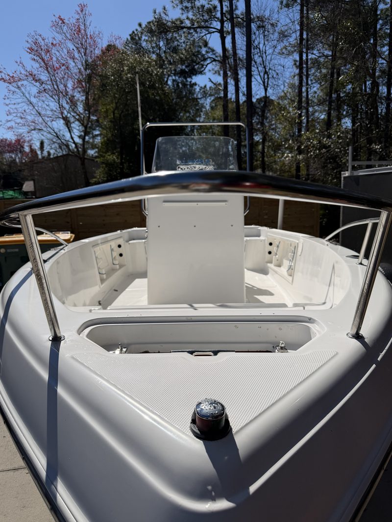 After: center console, bow, cleaned
