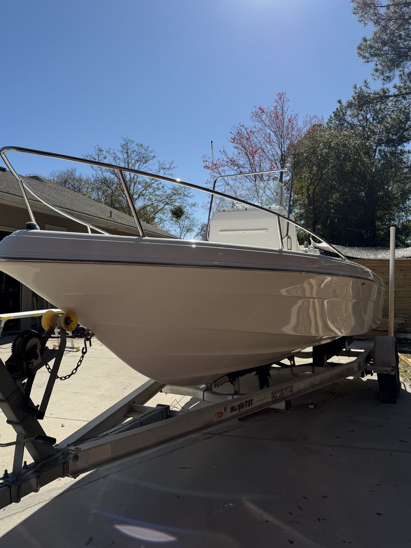 After: center console, port side, cleaned