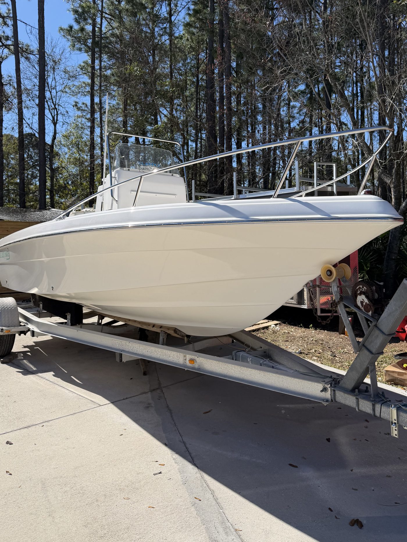After: center console, starboard side, cleaned