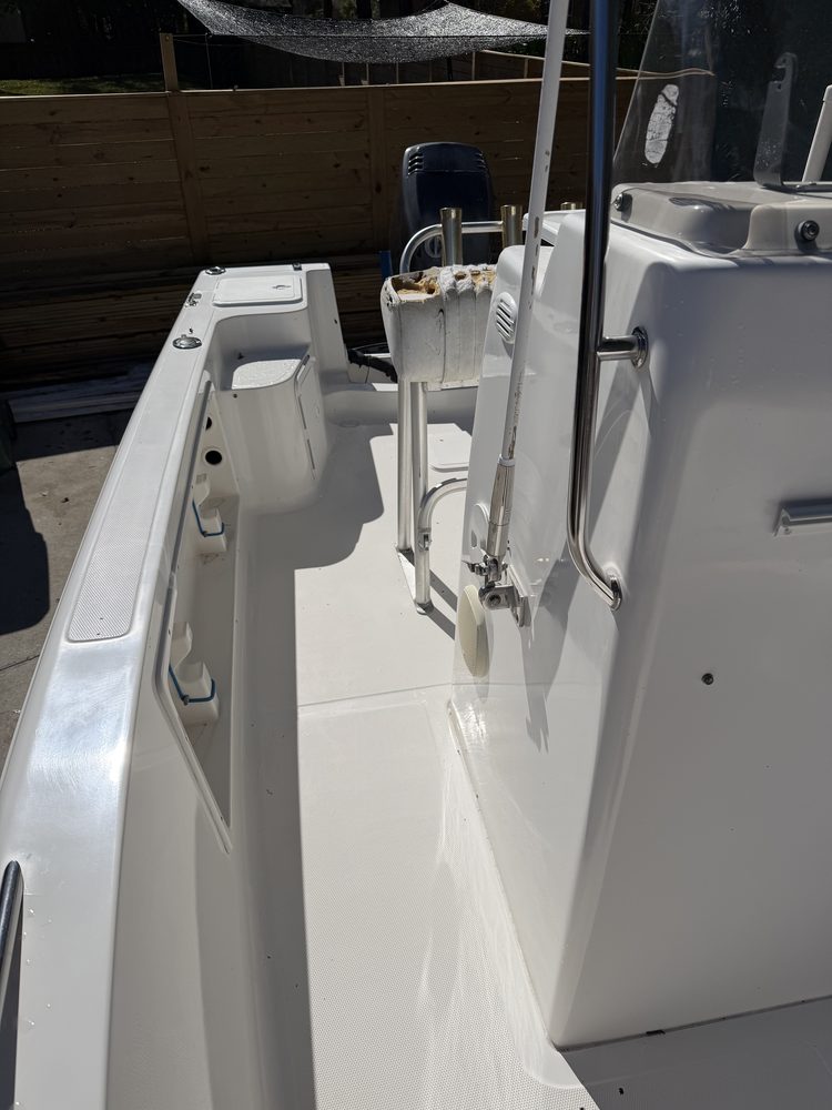 The clean port side of the cockpit