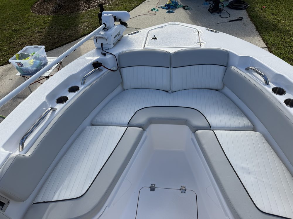 The Sea Fox bow seating, clean